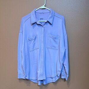 Aerie Lavender Women's Casual Button Down Shirt